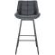 Barhocker HLO-CP335 Schwenkbar Kunstleder ~ grau
