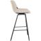 Barhocker HLO-CP335 Schwenkbar Kunstleder ~ creme
