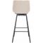 Barhocker HLO-CP335 Schwenkbar Kunstleder ~ creme