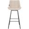 Barhocker HLO-CP335 Schwenkbar Kunstleder ~ creme