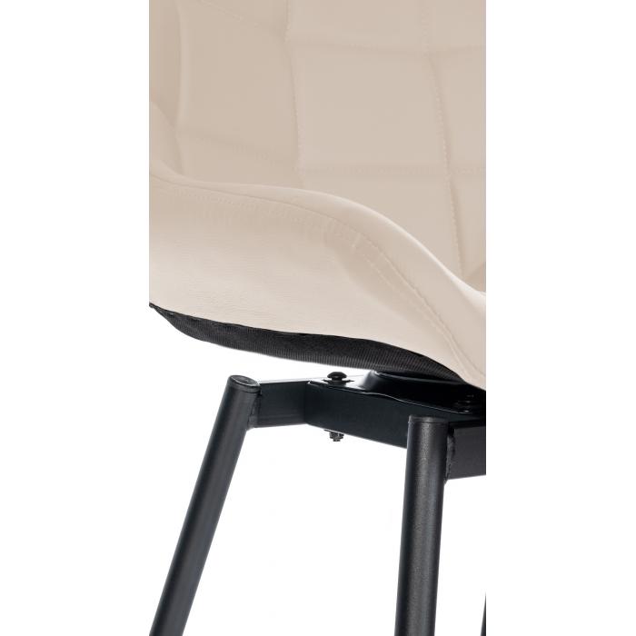 Barhocker HLO-CP335 Schwenkbar Kunstleder ~ creme