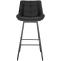 Barhocker HLO-CP335 Schwenkbar Kunstleder ~ schwarz