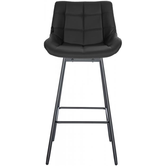 Barhocker HLO-CP335 Schwenkbar Kunstleder ~ schwarz