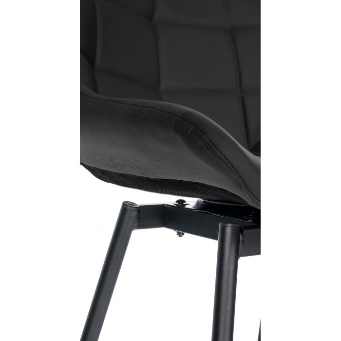 Barhocker HLO-CP335 Schwenkbar Kunstleder ~ schwarz