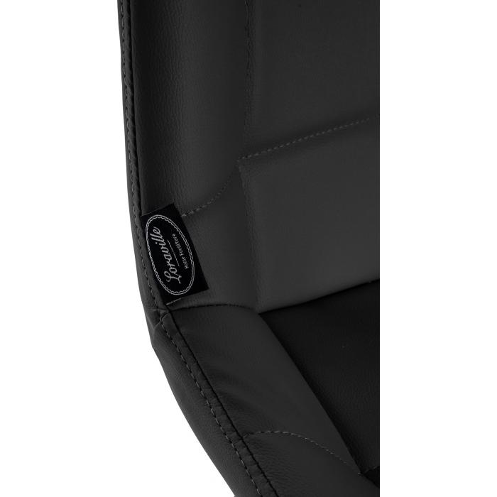 Barhocker HLO-CP335 Schwenkbar Kunstleder ~ schwarz