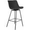 Barhocker HLO-CP335 Schwenkbar Kunstleder ~ schwarz