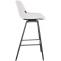 Barhocker HLO-CP335 Schwenkbar Kunstleder ~ wei