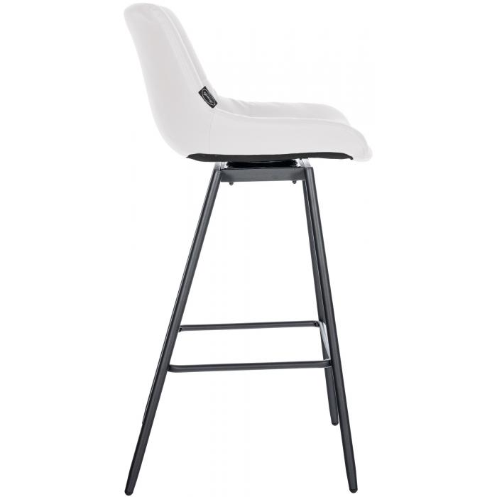Barhocker HLO-CP335 Schwenkbar Kunstleder ~ wei