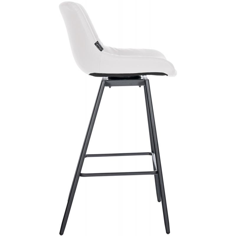 Barhocker HLO-CP335 Schwenkbar Kunstleder ~ wei
