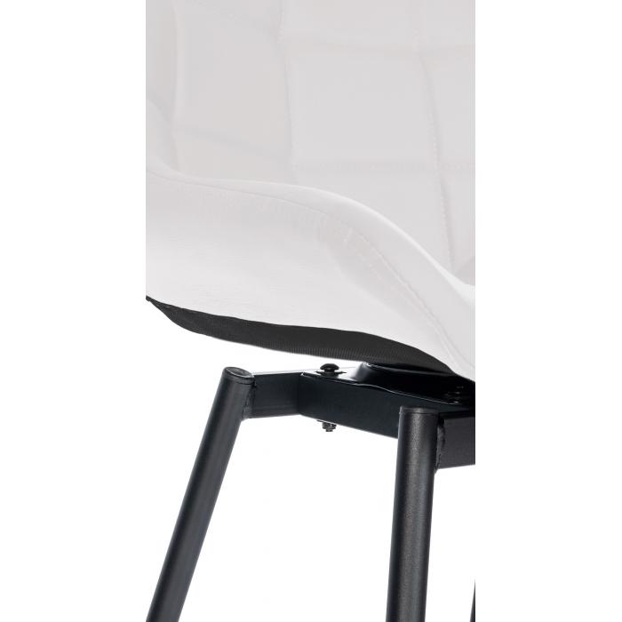 Barhocker HLO-CP335 Schwenkbar Kunstleder ~ wei