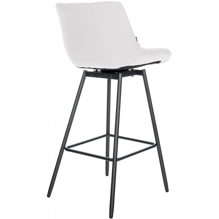 Barhocker HLO-CP335 Schwenkbar Kunstleder ~ wei