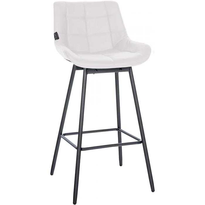 Barhocker HLO-CP335 Schwenkbar Kunstleder ~ wei