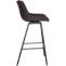 Barhocker HLO-CP335 Schwenkbar Kunstleder ~ braun