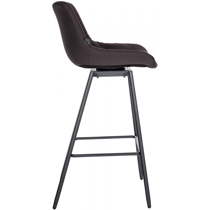 Barhocker HLO-CP335 Schwenkbar Kunstleder ~ braun