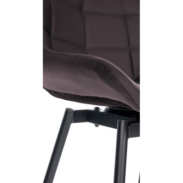 Barhocker HLO-CP335 Schwenkbar Kunstleder ~ braun