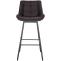 Barhocker HLO-CP335 Schwenkbar Kunstleder ~ braun