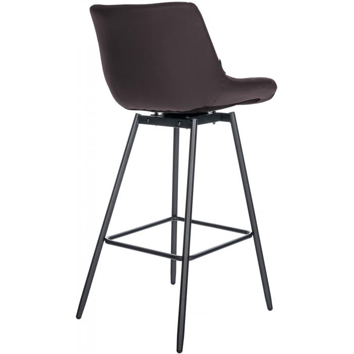 Barhocker HLO-CP335 Schwenkbar Kunstleder ~ braun