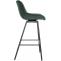 Barhocker HLO-CP336 Schwenkbar Samt ~ dunkelgrn
