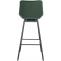 Barhocker HLO-CP336 Schwenkbar Samt ~ dunkelgrn