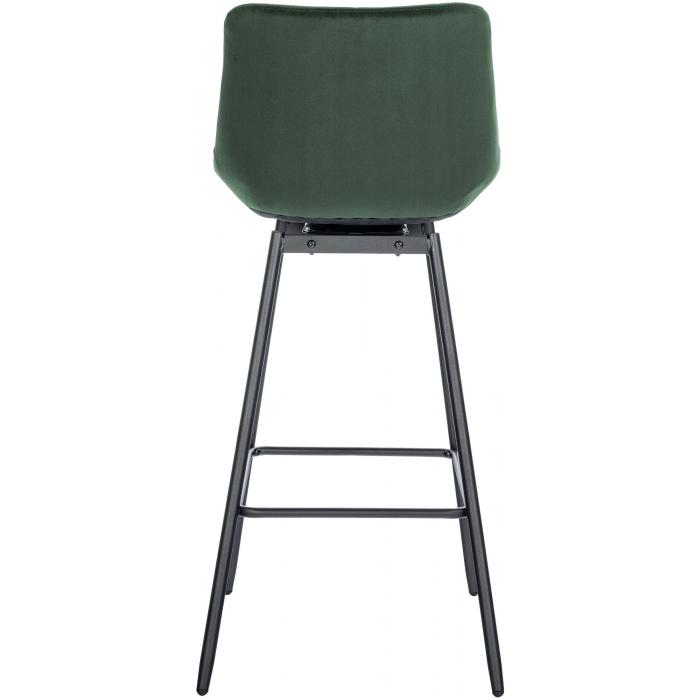 Barhocker HLO-CP336 Schwenkbar Samt ~ dunkelgrn
