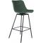 Barhocker HLO-CP336 Schwenkbar Samt ~ dunkelgrn
