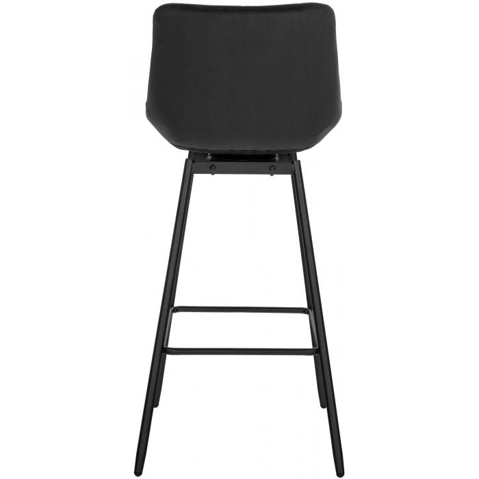 Barhocker HLO-CP336 Schwenkbar Samt ~ schwarz