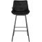 Barhocker HLO-CP336 Schwenkbar Samt ~ schwarz