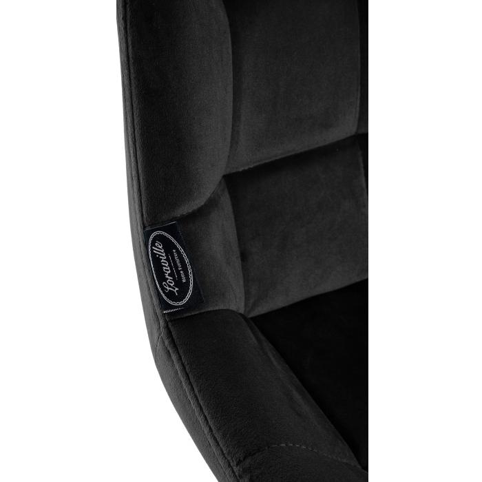 Barhocker HLO-CP336 Schwenkbar Samt ~ schwarz