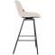Barhocker HLO-CP336 Schwenkbar Samt ~ creme