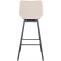 Barhocker HLO-CP336 Schwenkbar Samt ~ creme