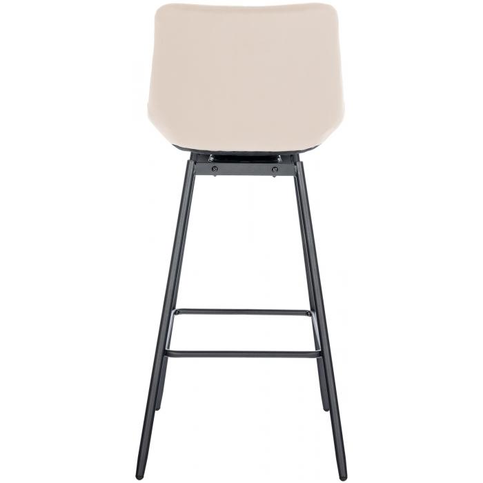 Barhocker HLO-CP336 Schwenkbar Samt ~ creme