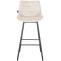 Barhocker HLO-CP336 Schwenkbar Samt ~ creme