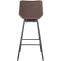 Barhocker HLO-CP336 Schwenkbar Samt ~ braun