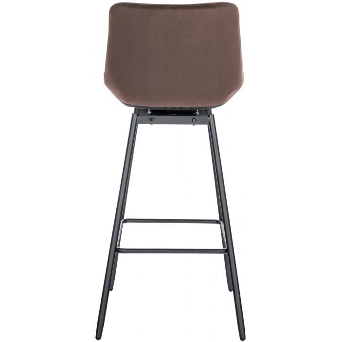 Barhocker HLO-CP336 Schwenkbar Samt ~ braun