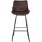 Barhocker HLO-CP336 Schwenkbar Samt ~ braun