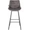 Barhocker HLO-CP336 Schwenkbar Samt ~ grau