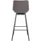 Barhocker HLO-CP336 Schwenkbar Samt ~ grau