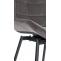 Barhocker HLO-CP336 Schwenkbar Samt ~ grau