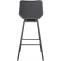 Barhocker HLO-CP336 Schwenkbar Samt ~ dunkelgrau