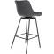 Barhocker HLO-CP336 Schwenkbar Samt ~ dunkelgrau
