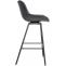 Barhocker HLO-CP336 Schwenkbar Samt ~ dunkelgrau
