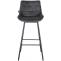Barhocker HLO-CP336 Schwenkbar Samt ~ dunkelgrau