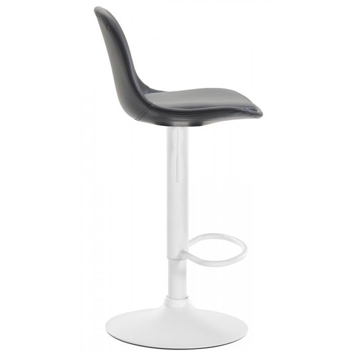 Barhocker HLO-CP24 Vollgepolstert Kunstleder wei ~ schwarz