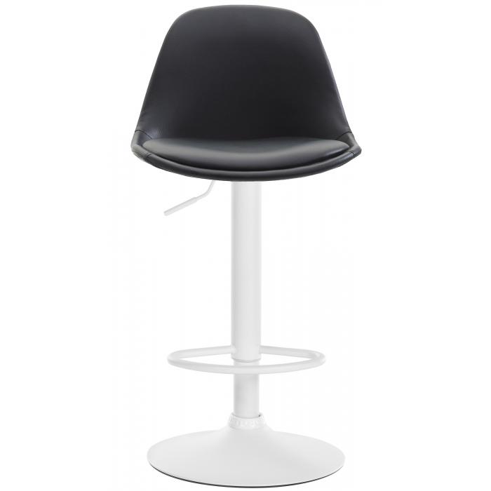 Barhocker HLO-CP24 Vollgepolstert Kunstleder wei ~ schwarz
