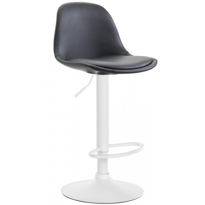 Barhocker HLO-CP24 Vollgepolstert Kunstleder wei ~ schwarz