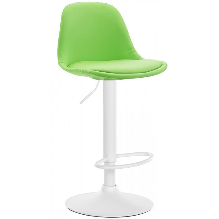 Barhocker HLO-CP24 Vollgepolstert Kunstleder wei ~ grn