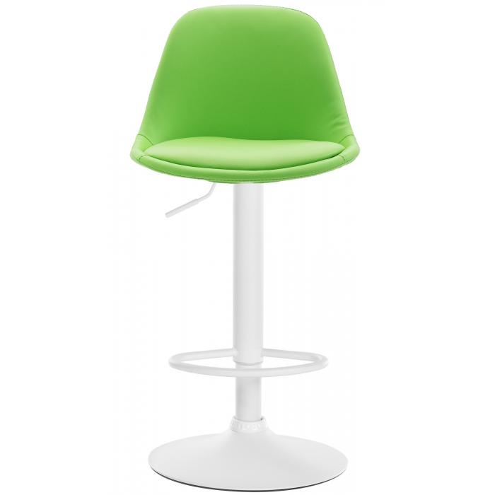 Barhocker HLO-CP24 Vollgepolstert Kunstleder wei ~ grn