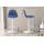 Barhocker HLO-CP24 Stoff wei ~ blau