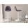 Barhocker HLO-CP24 Stoff wei ~ dunkelgrau