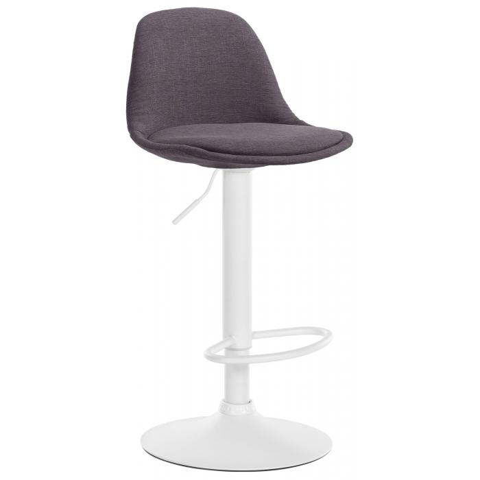 Barhocker HLO-CP24 Stoff wei ~ dunkelgrau